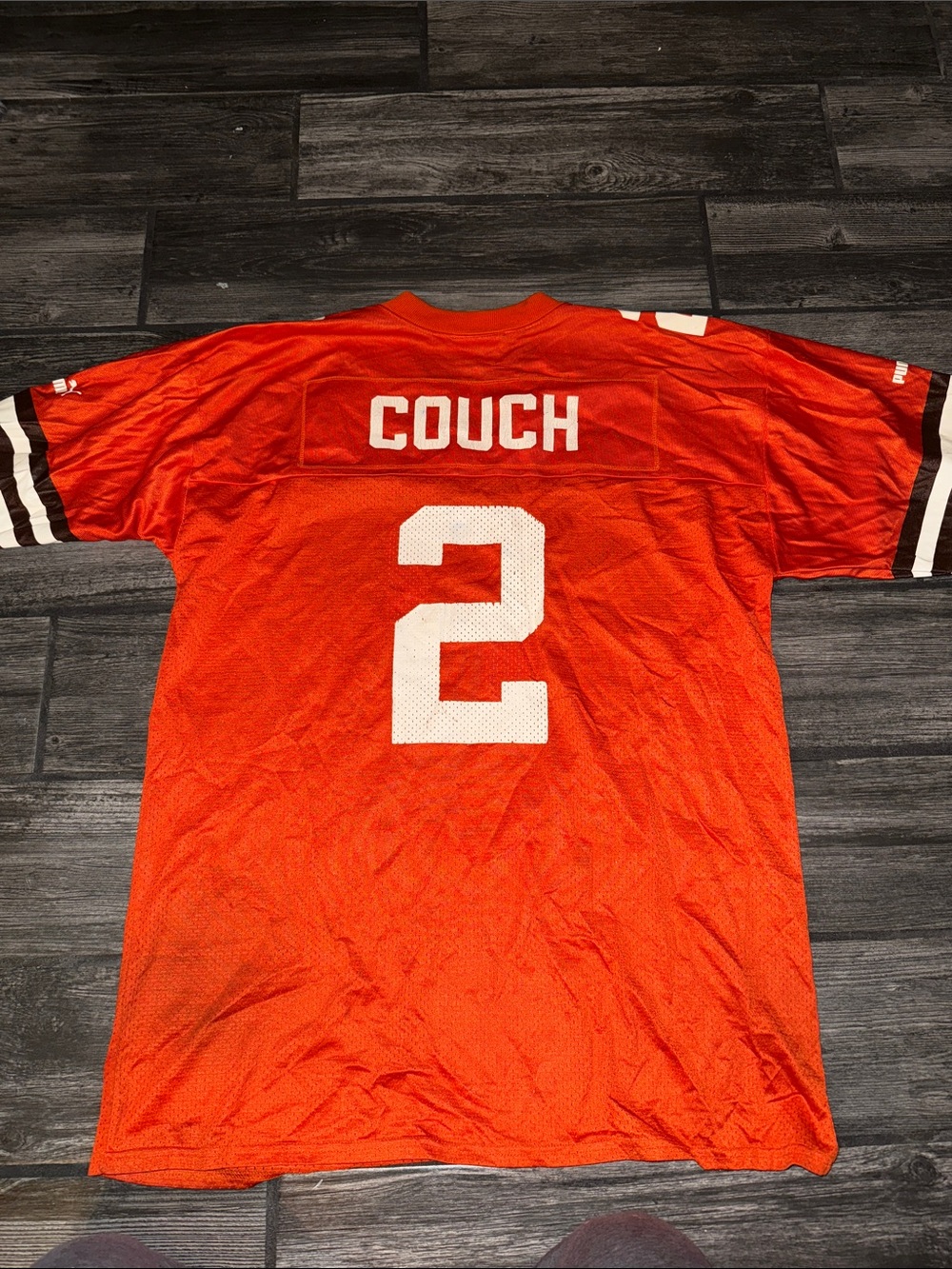 NFL Orange Tim Couch" #2 Football Jersey Cleveland browns vintage
